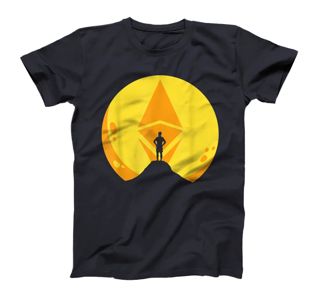 Ethereum Moon Cryptocurrency ETH Coin Crypto Money Gift T-Shirt