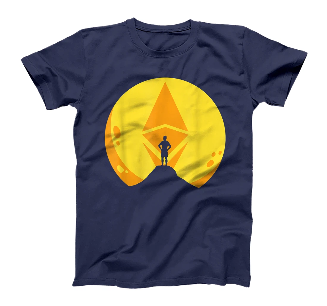 Ethereum Moon Cryptocurrency ETH Coin Crypto Money Gift T-Shirt