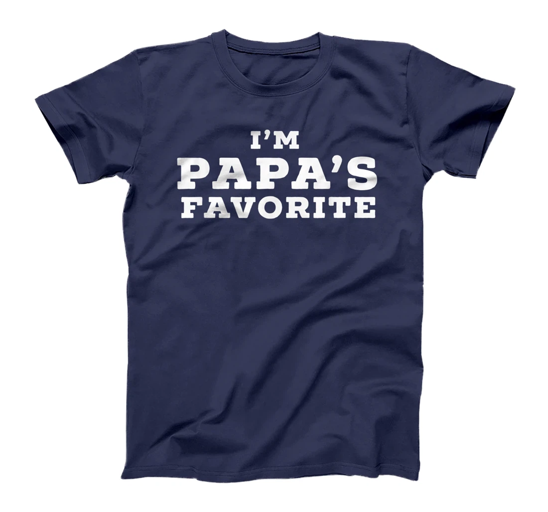 Funny I’m Papa’s Favorite Design for Grandchildren Grandkids T-Shirt