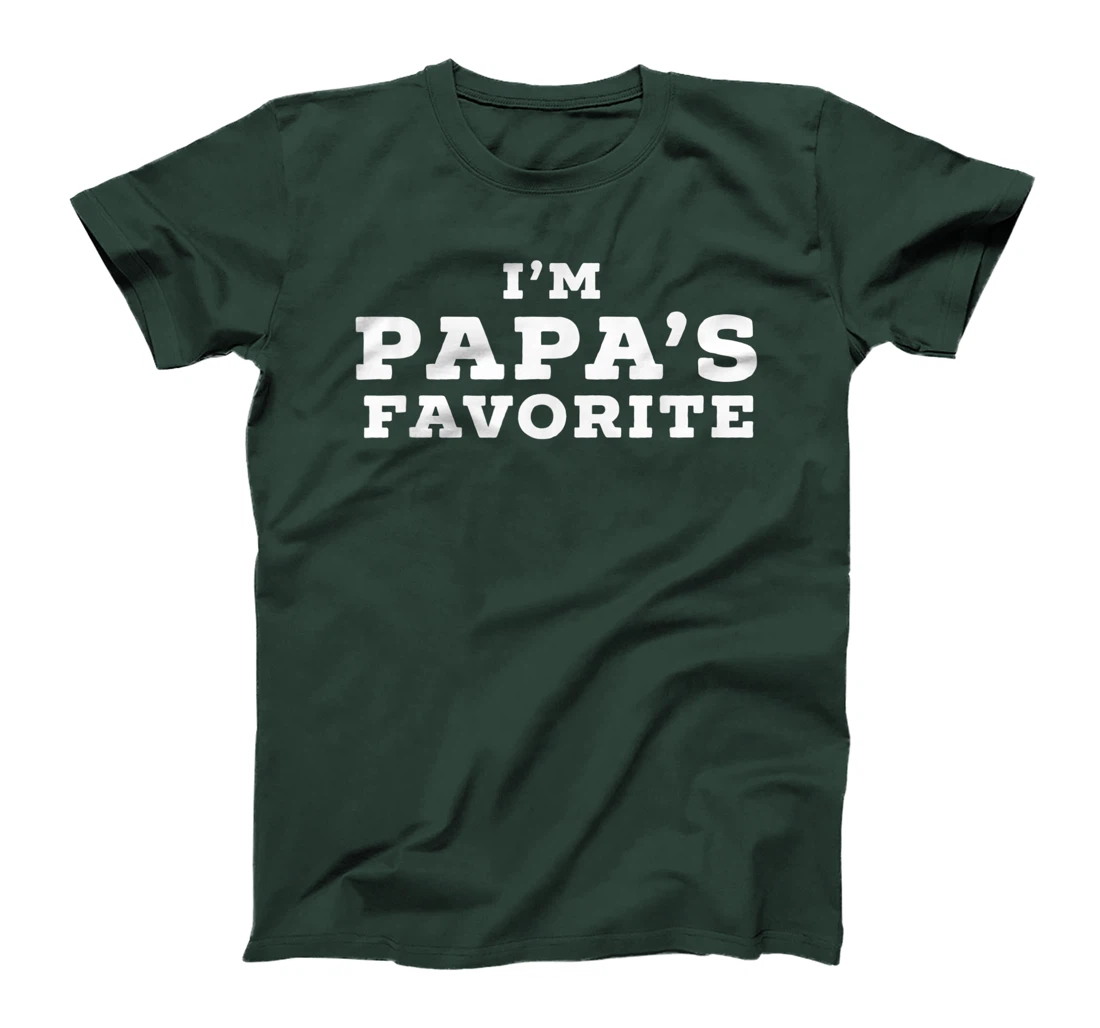 Funny I’m Papa’s Favorite Design for Grandchildren Grandkids T-Shirt