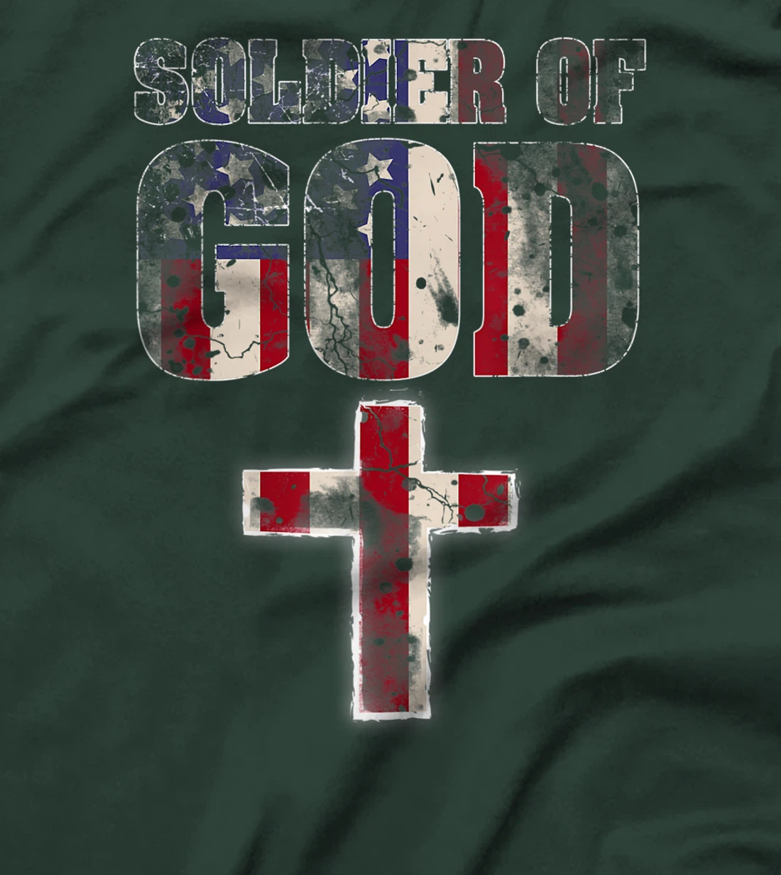 Soldier Of God - Patriotic American Christian Soldier Gift T-Shirt