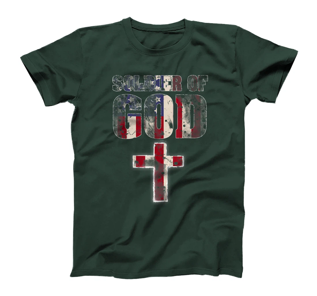Soldier Of God - Patriotic American Christian Soldier Gift T-Shirt