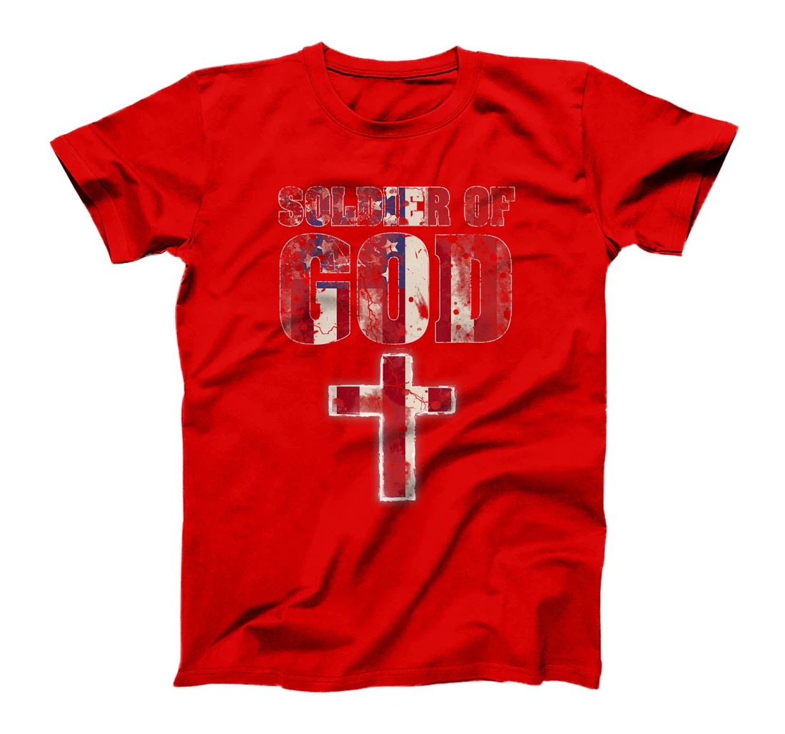 Soldier Of God - Patriotic American Christian Soldier Gift T-Shirt