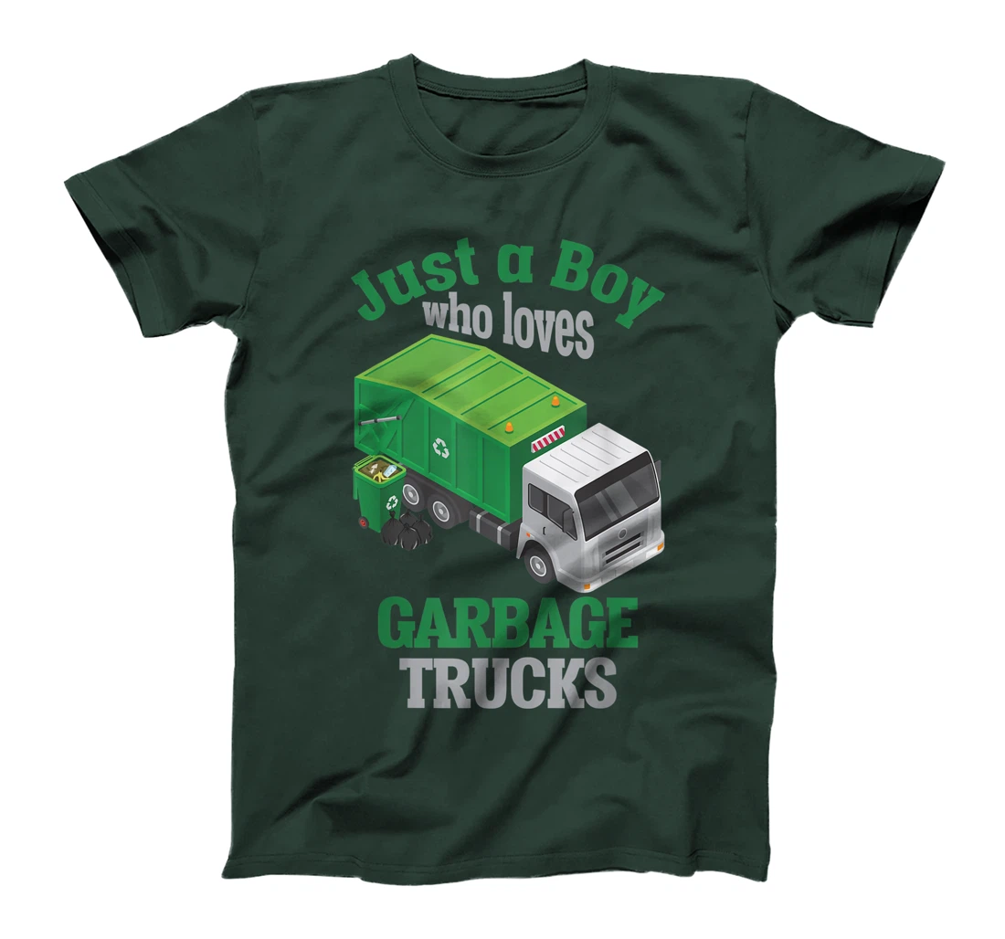 Garbage Truck loving Boy Trash Recycling Trucks T-Shirt