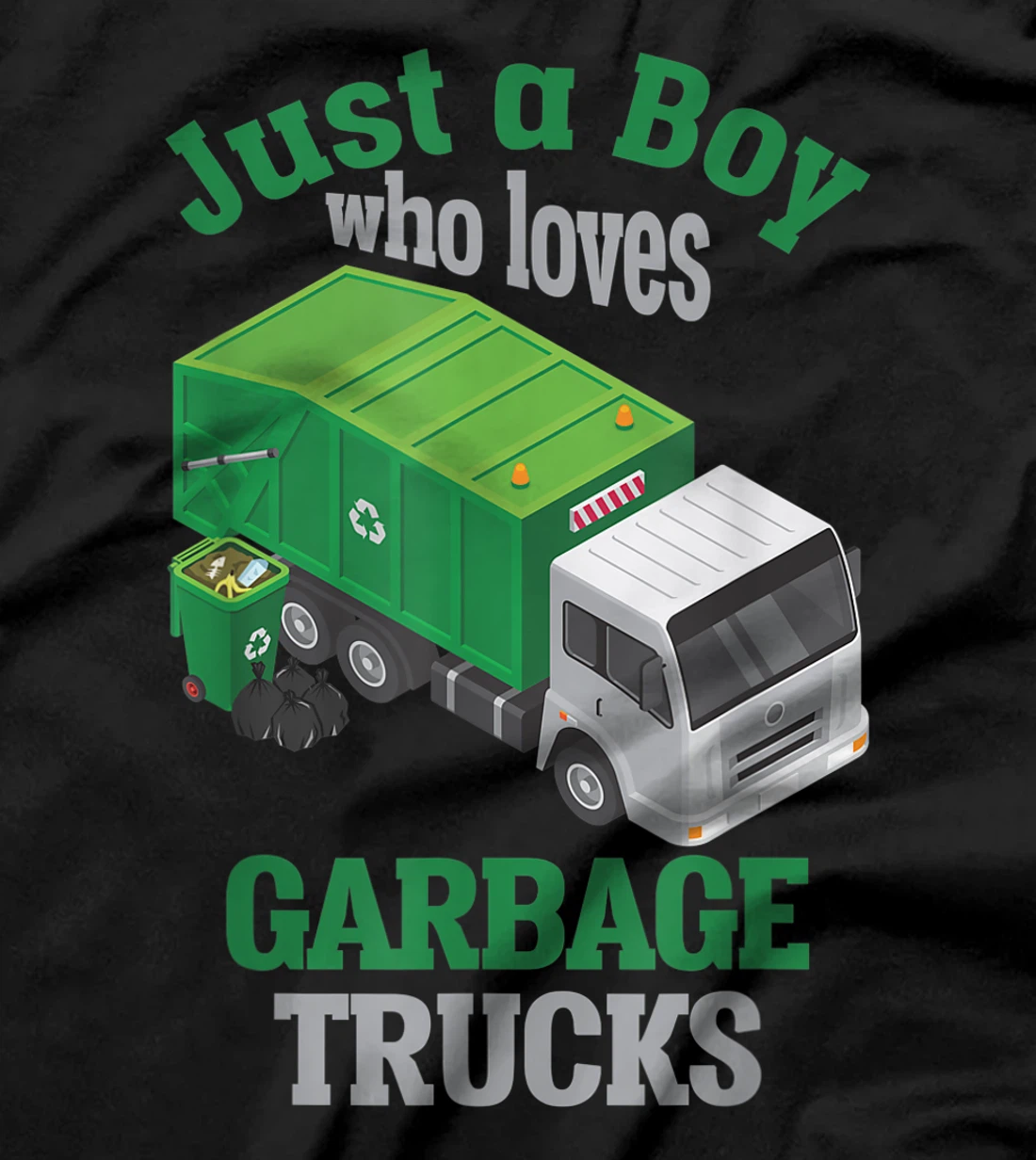 Garbage Truck loving Boy Trash Recycling Trucks T-Shirt