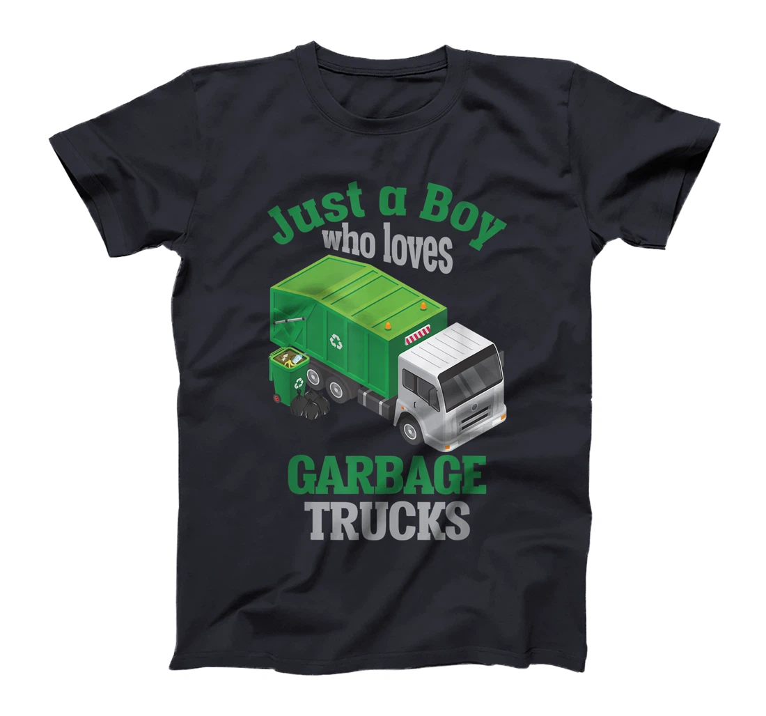 Garbage Truck loving Boy Trash Recycling Trucks T-Shirt