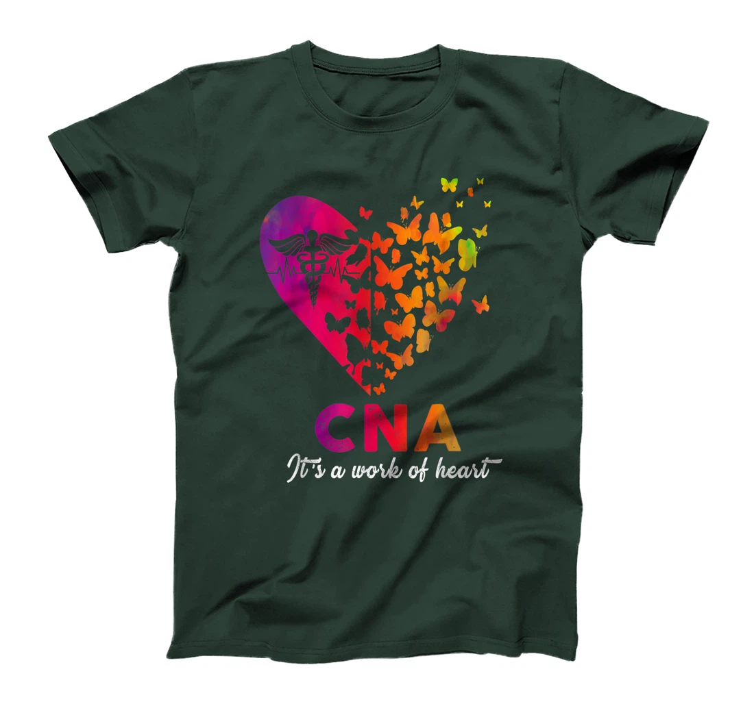CNA It's A Work Of Heart RN EMT ER Nurse Life Cute Gift T-Shirt