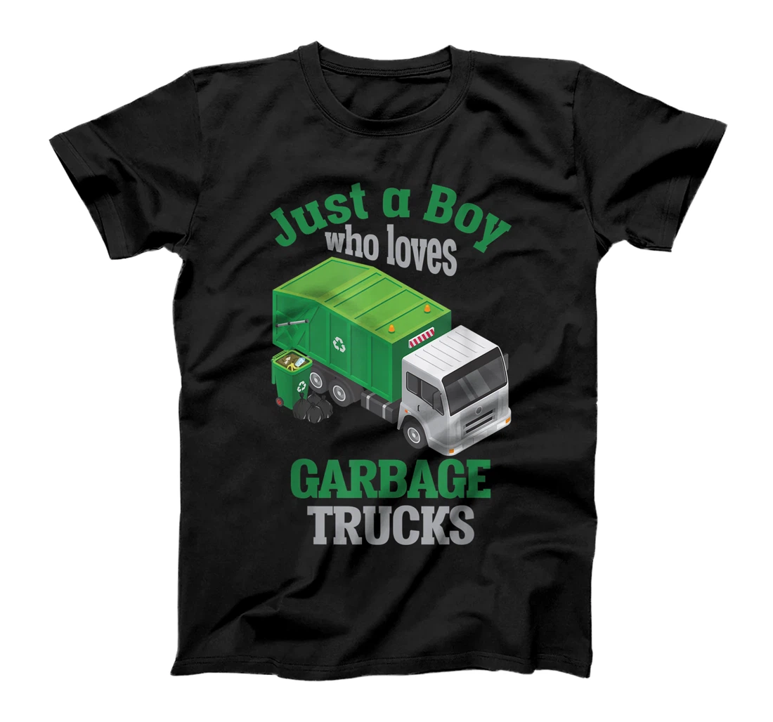 Garbage Truck loving Boy Trash Recycling Trucks T-Shirt