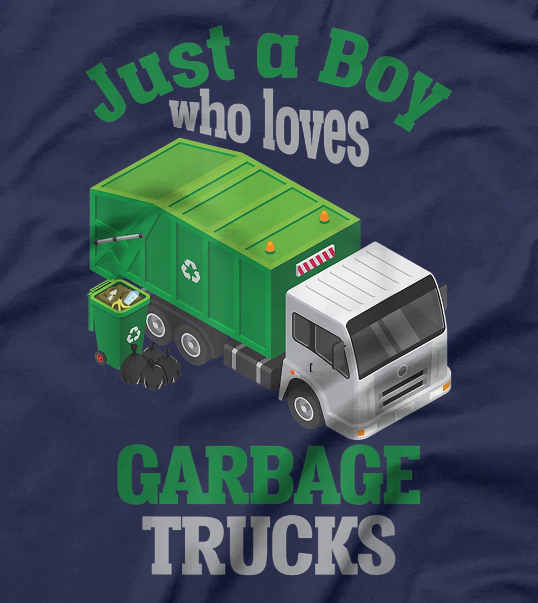 Garbage Truck loving Boy Trash Recycling Trucks T-Shirt