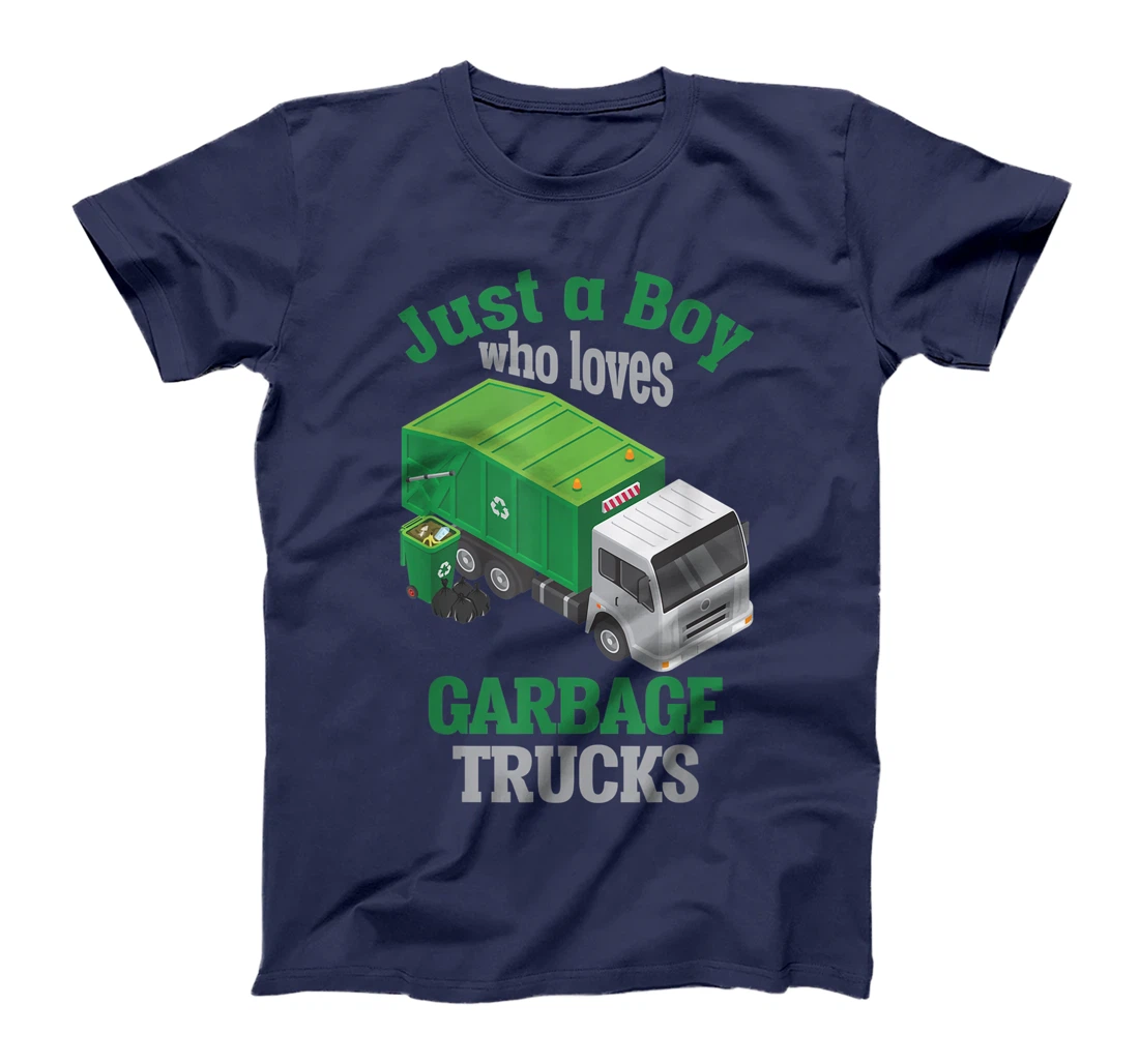 Garbage Truck loving Boy Trash Recycling Trucks T-Shirt