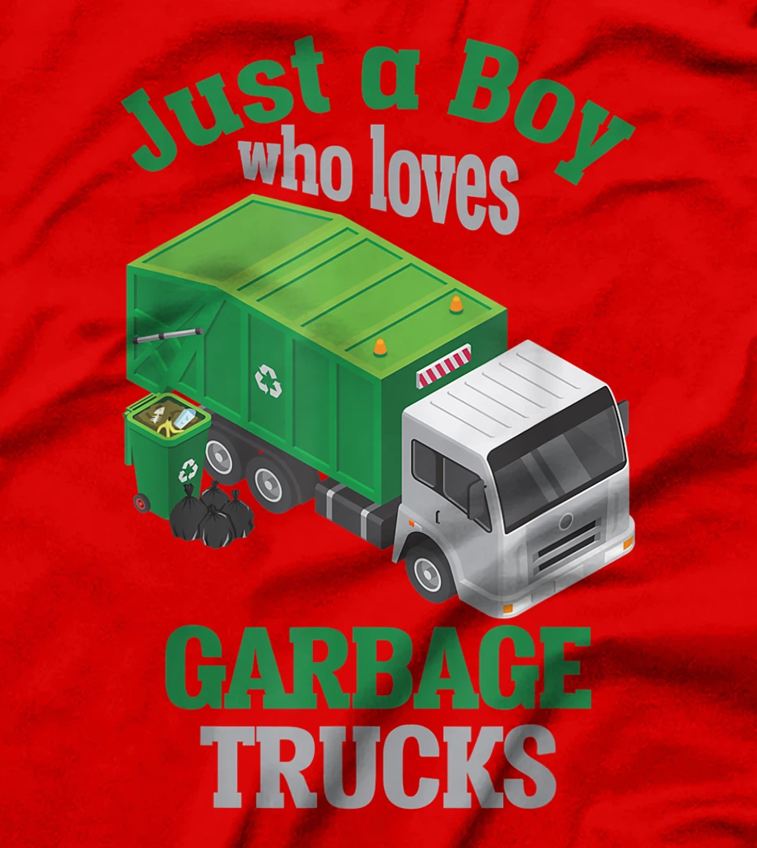 Garbage Truck loving Boy Trash Recycling Trucks T-Shirt
