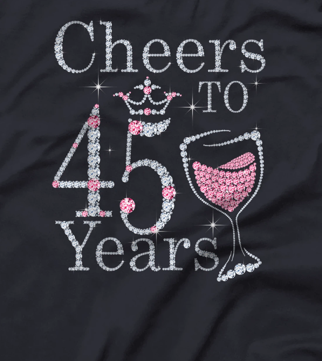 Cheers to 45 Years 1976 45Th Birthday Tee Gift For Womens T-Shirt