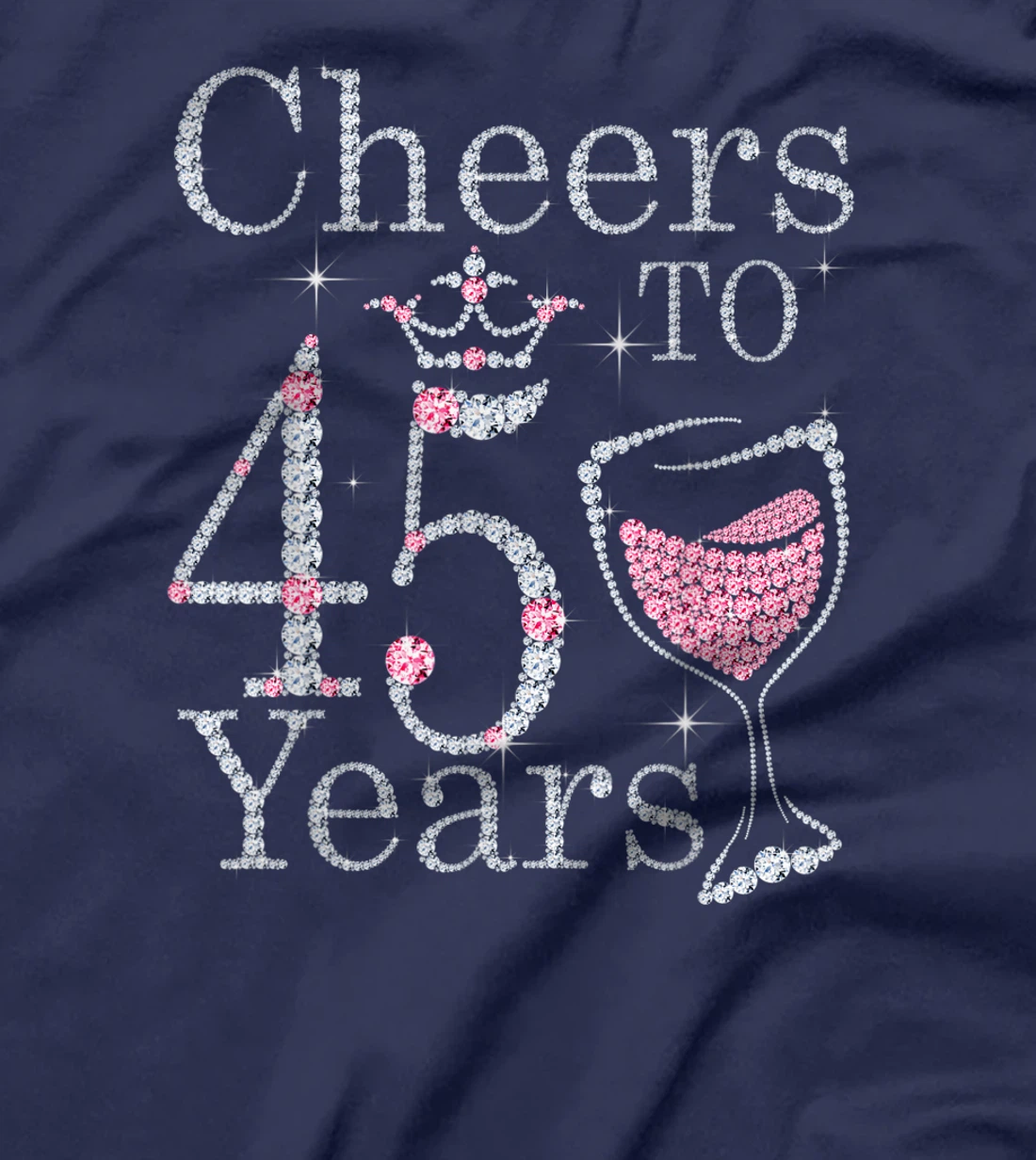 Cheers to 45 Years 1976 45Th Birthday Tee Gift For Womens T-Shirt