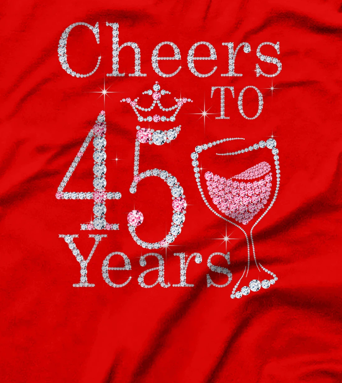 Cheers to 45 Years 1976 45Th Birthday Tee Gift For Womens T-Shirt