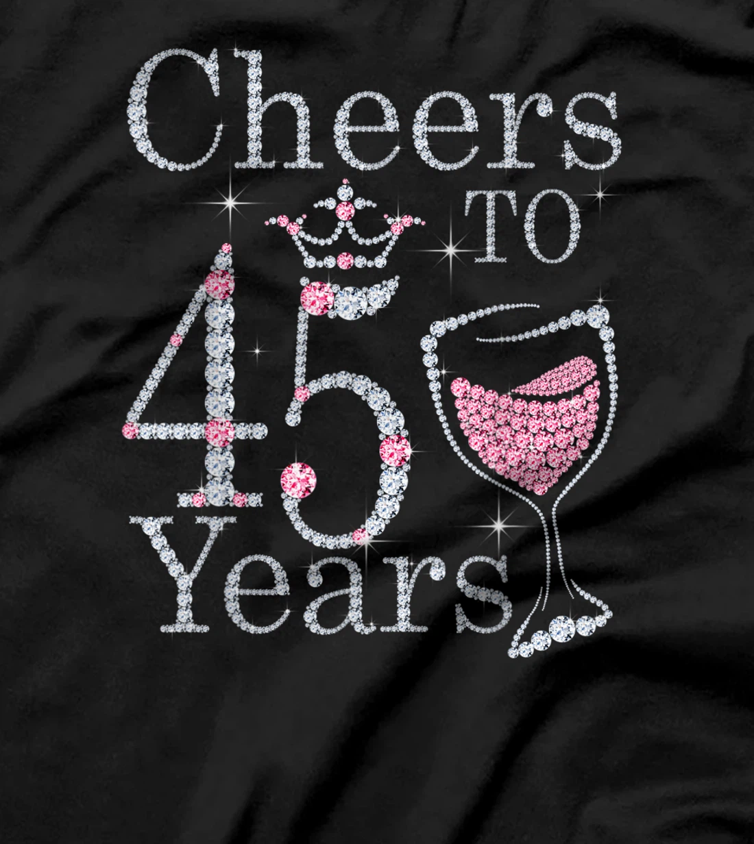 Cheers to 45 Years 1976 45Th Birthday Tee Gift For Womens T-Shirt