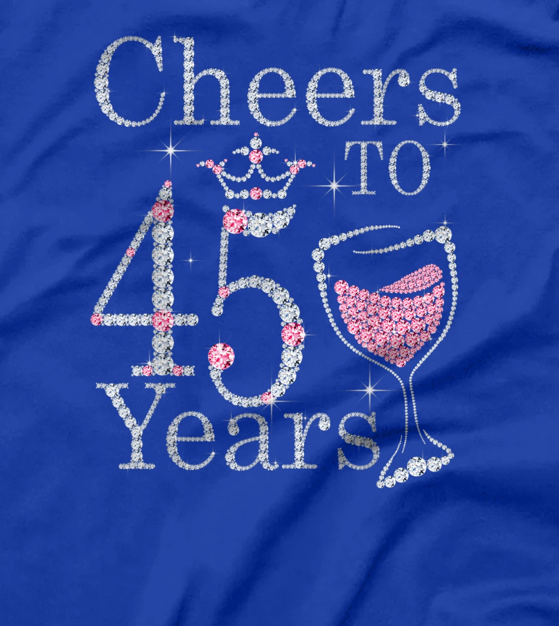 Cheers to 45 Years 1976 45Th Birthday Tee Gift For Womens T-Shirt