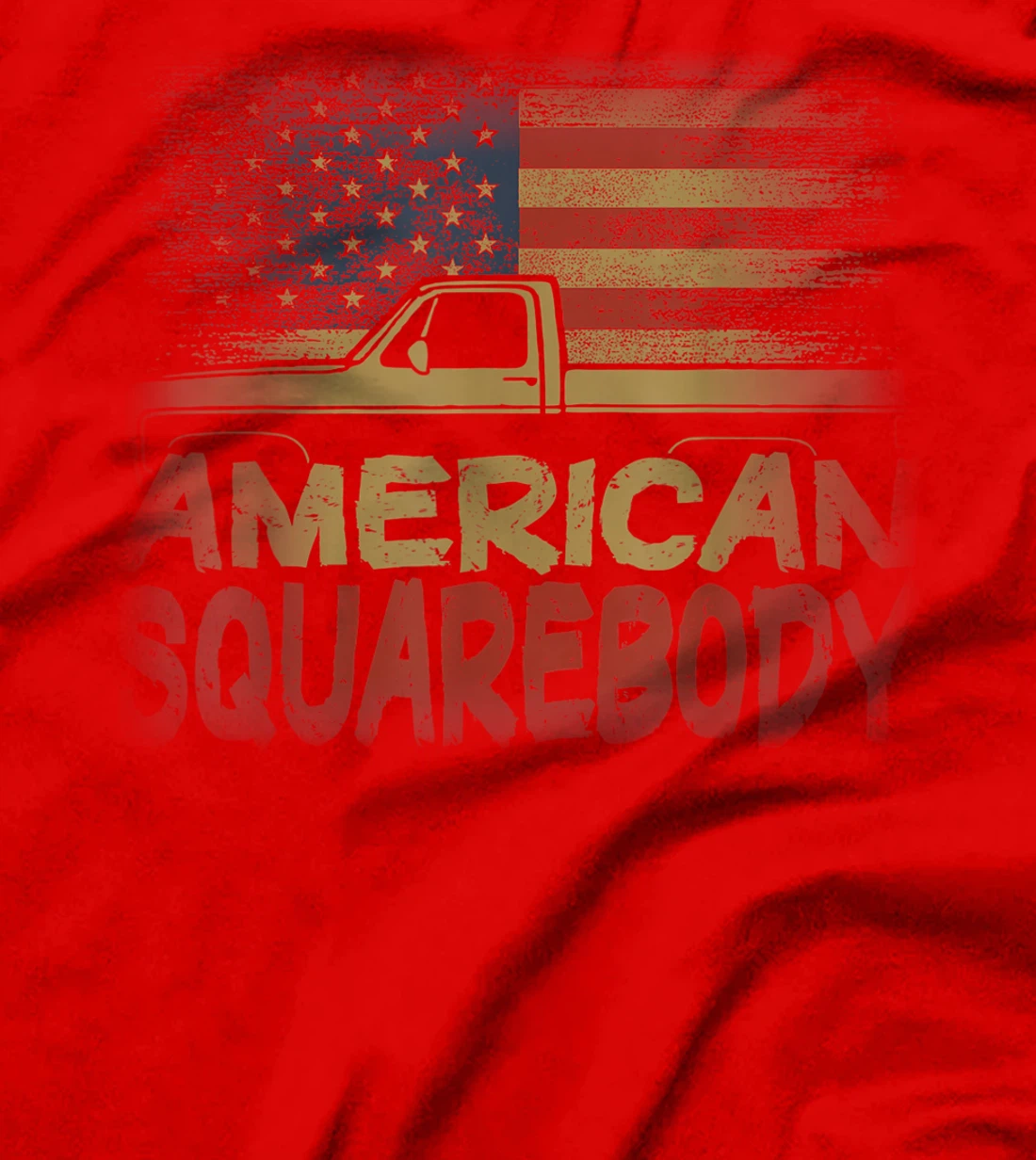 American Flag Square Body - American Squarebody Truck Lover T-Shirt