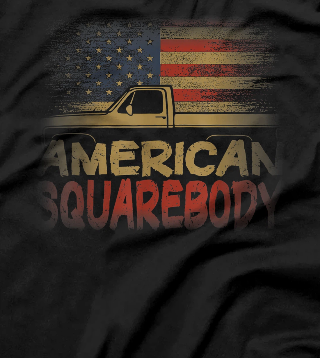 American Flag Square Body - American Squarebody Truck Lover T-Shirt