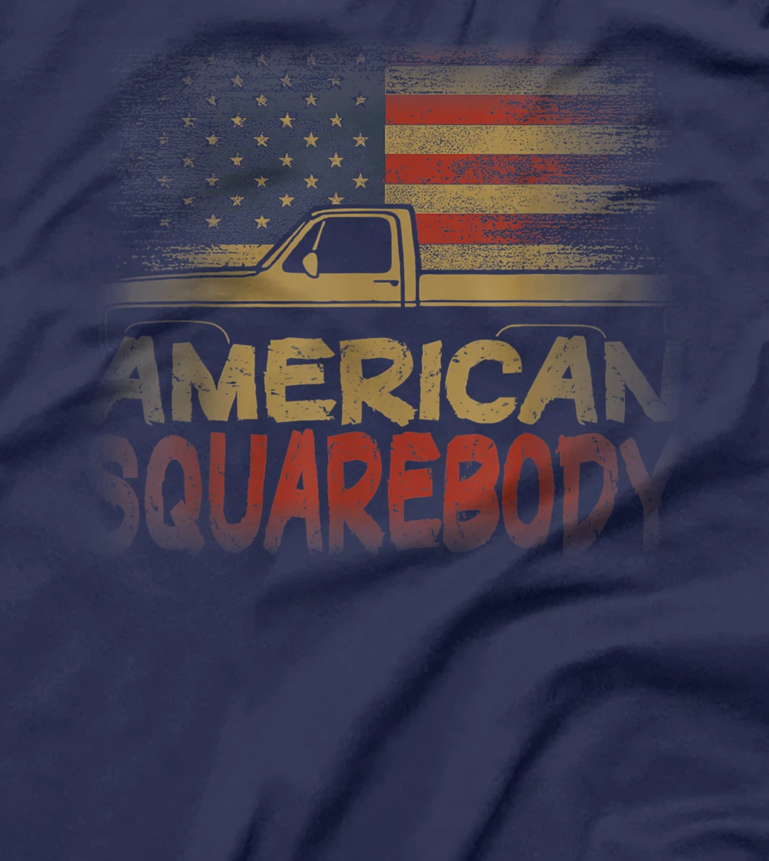 American Flag Square Body - American Squarebody Truck Lover T-Shirt