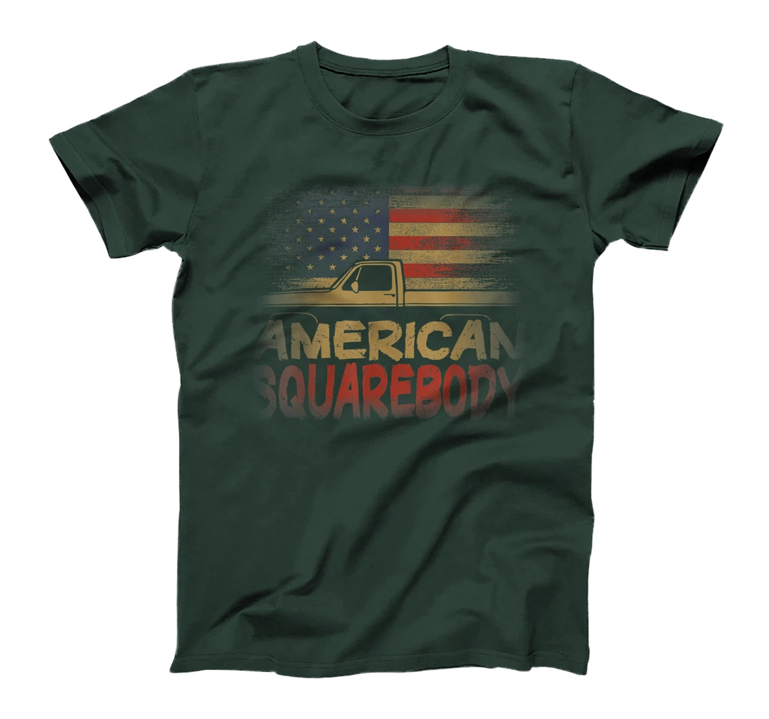 American Flag Square Body - American Squarebody Truck Lover T-Shirt