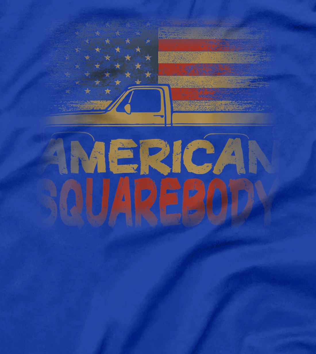 American Flag Square Body - American Squarebody Truck Lover T-Shirt