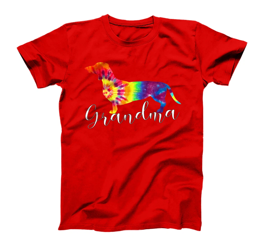 Doxie Dachshund Grandma Shirt Tie Dye Dog Weenie Hippie Gift T-Shirt