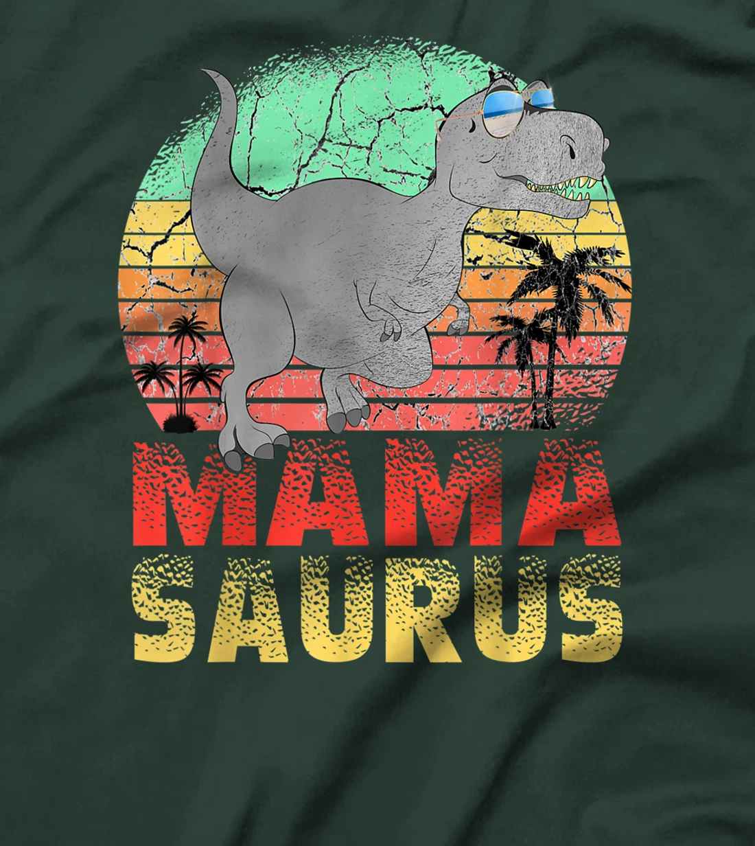 Mamasaurus T Rex Dinosaur Mama Saurus Family Matching Women T-Shirt