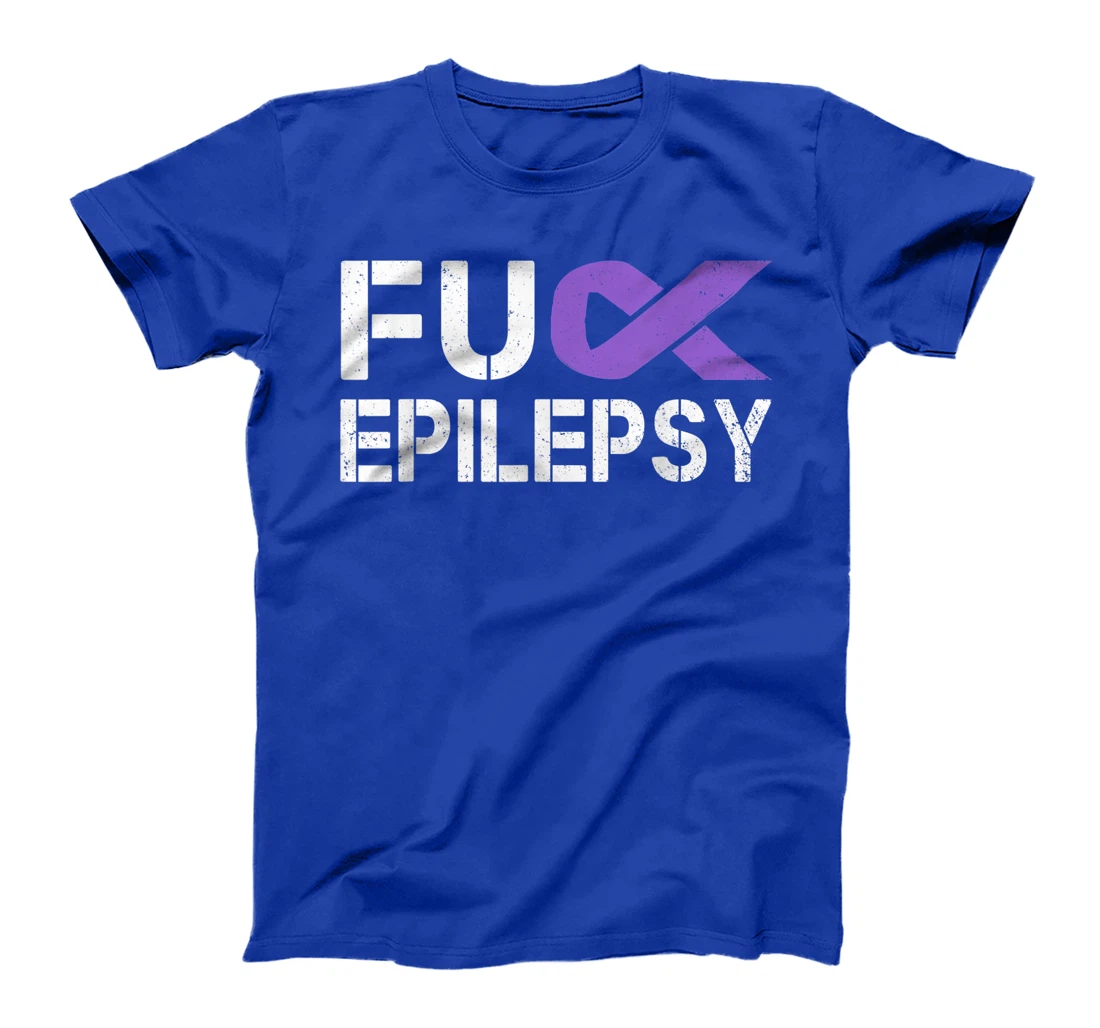 Fuck Epilepsy Awareness Month Purple Ribbon Warrior Fighter T-Shirt