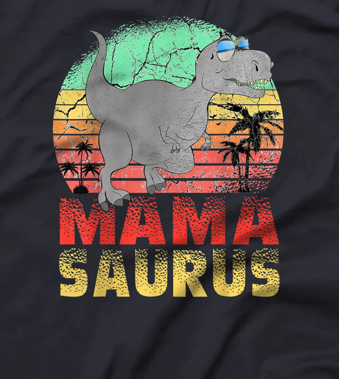 Mamasaurus T Rex Dinosaur Mama Saurus Family Matching Women T-Shirt