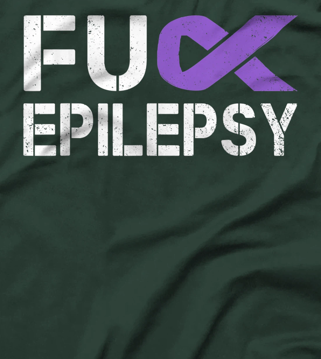 Fuck Epilepsy Awareness Month Purple Ribbon Warrior Fighter T-Shirt
