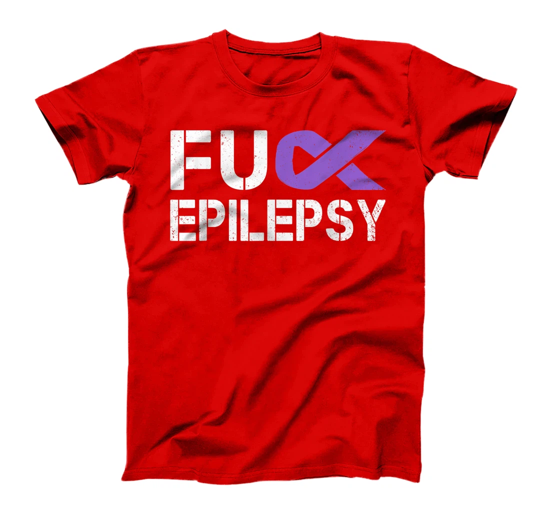 Fuck Epilepsy Awareness Month Purple Ribbon Warrior Fighter T-Shirt