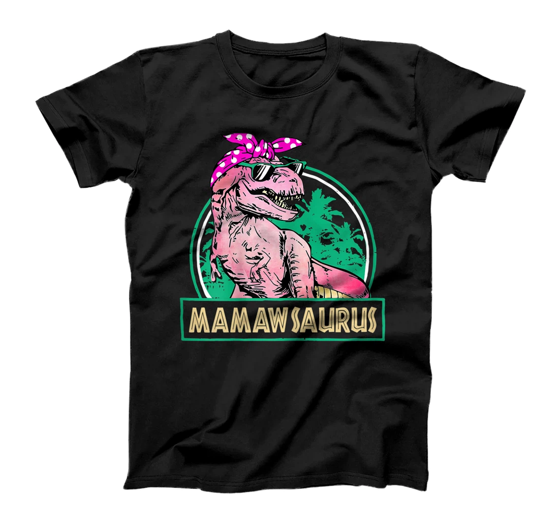 Womens Mamawsaurus T Rex Mamaw Saurus Dinosaur Family Matching T-Shirt