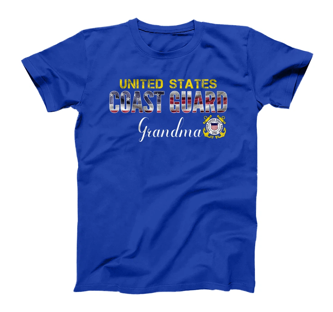 United States Flag American Coast Guard Grandma Veteran T-Shirt
