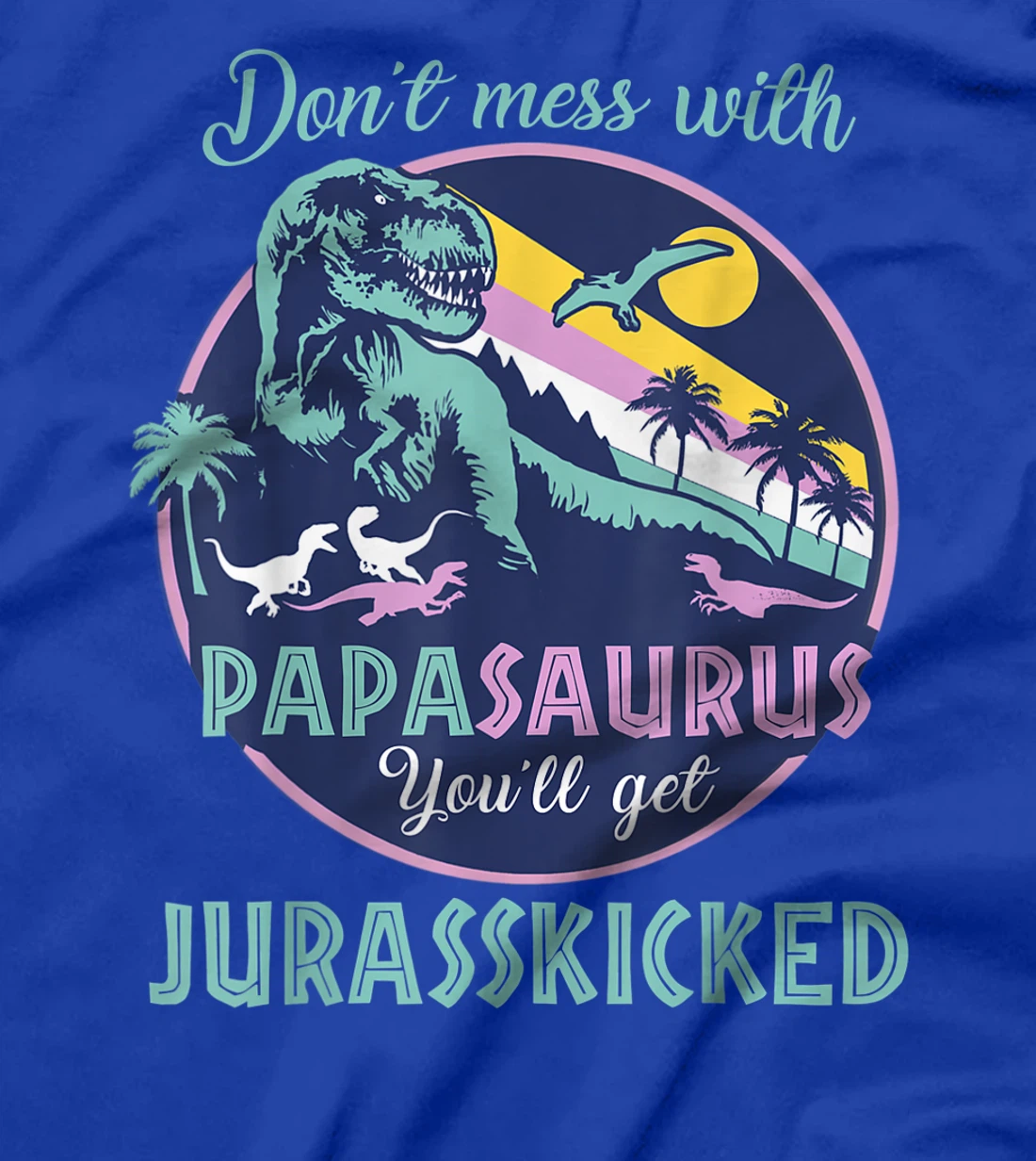 Papasaurus dont mess with papa saurus jurasskicked dinorsaur T-Shirt
