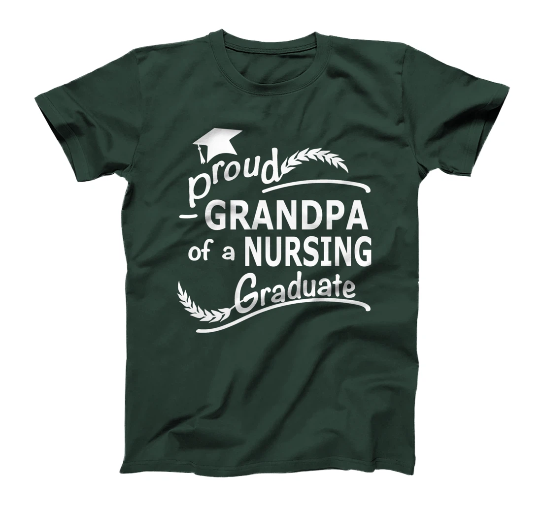 Mens Proud Grandpa Of Nursing Graduate Nursing School Graduation Premium T-Shirt