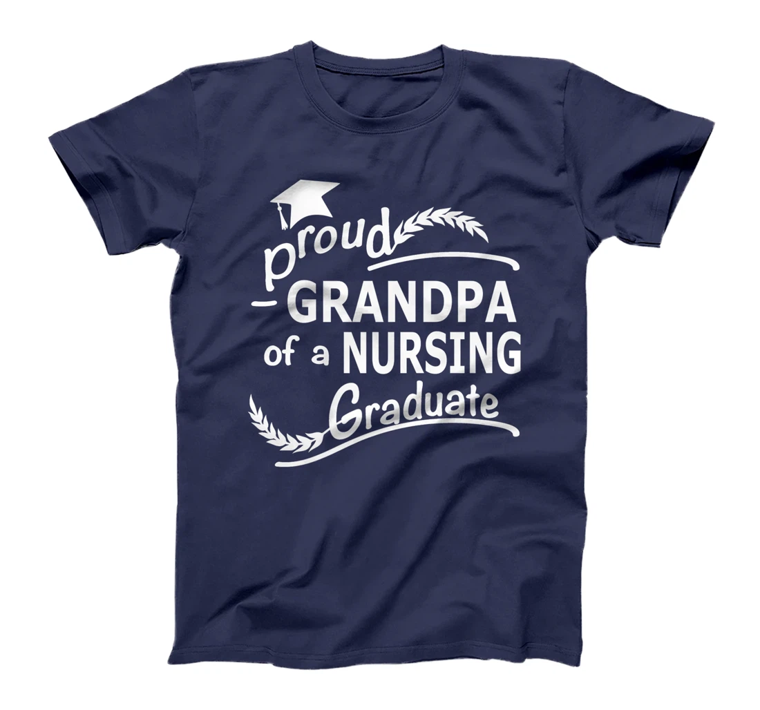 Mens Proud Grandpa Of Nursing Graduate Nursing School Graduation Premium T-Shirt