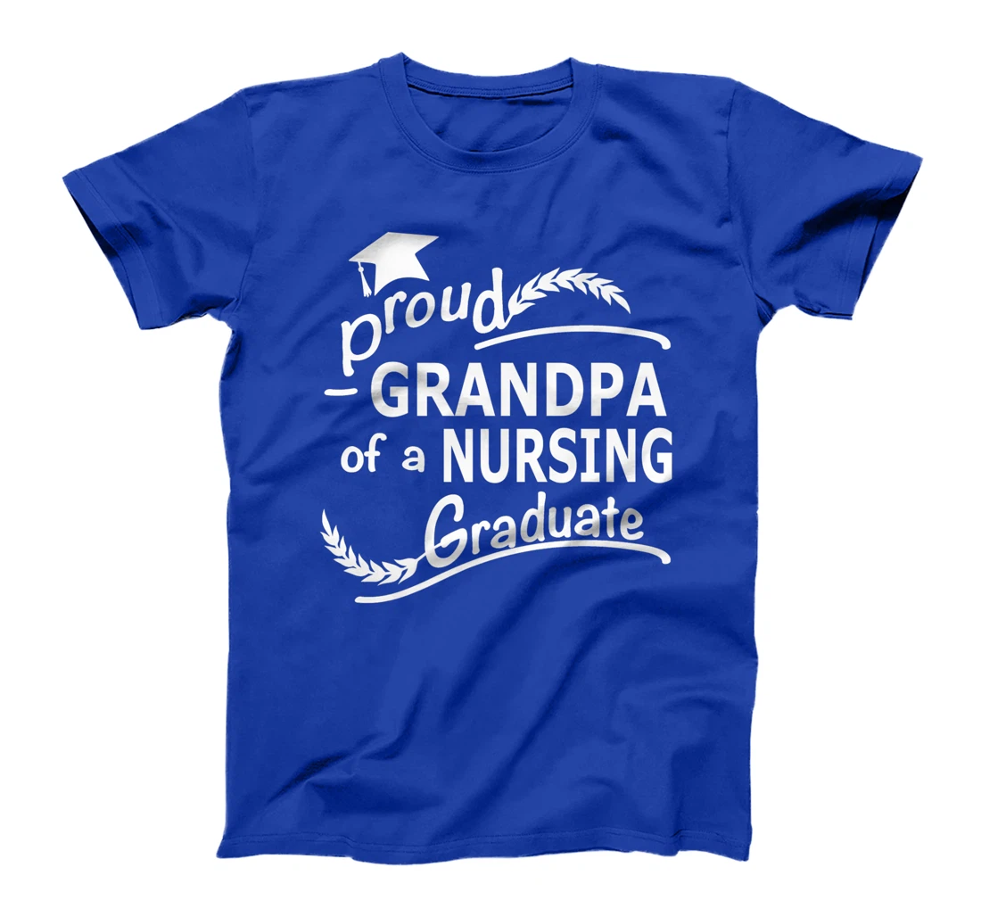 Mens Proud Grandpa Of Nursing Graduate Nursing School Graduation Premium T-Shirt