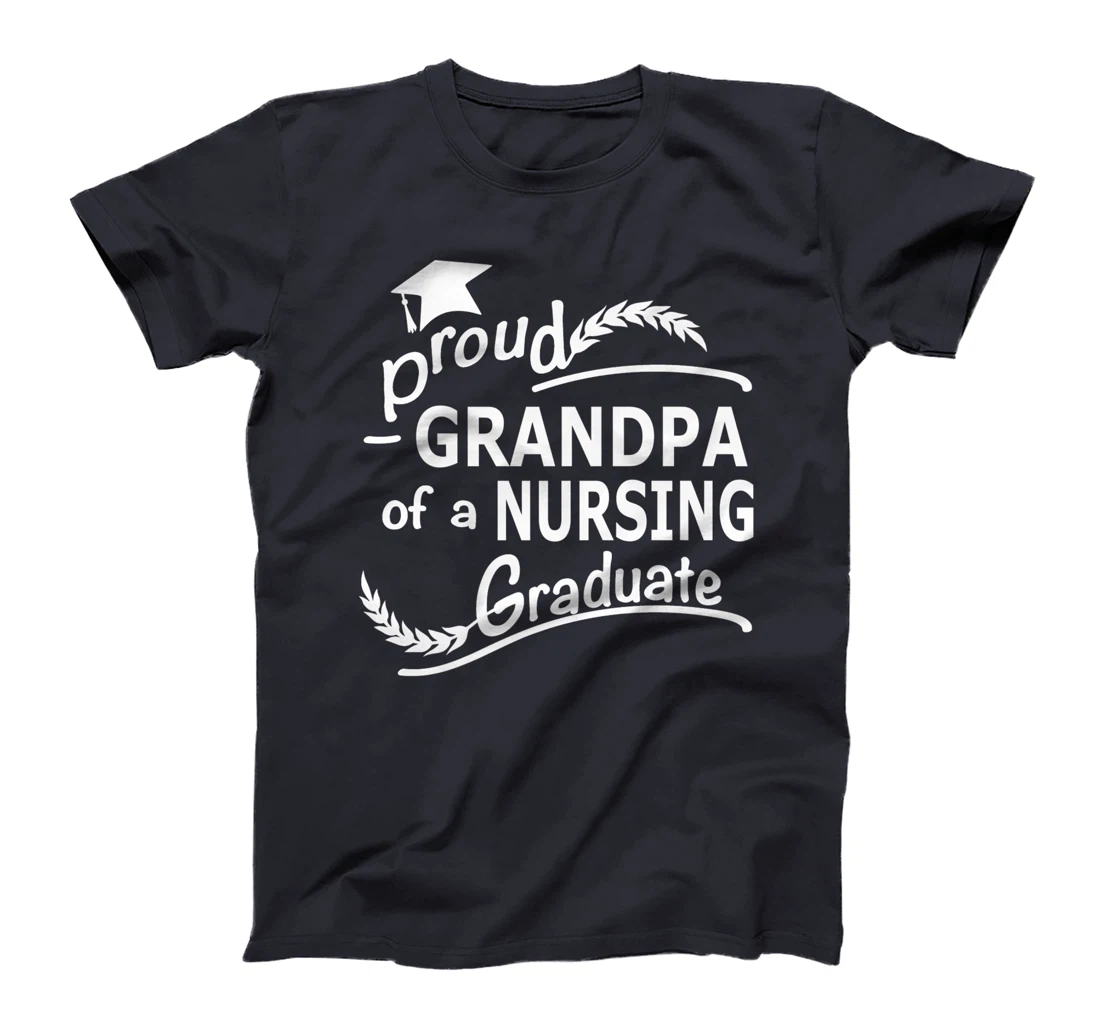Mens Proud Grandpa Of Nursing Graduate Nursing School Graduation Premium T-Shirt