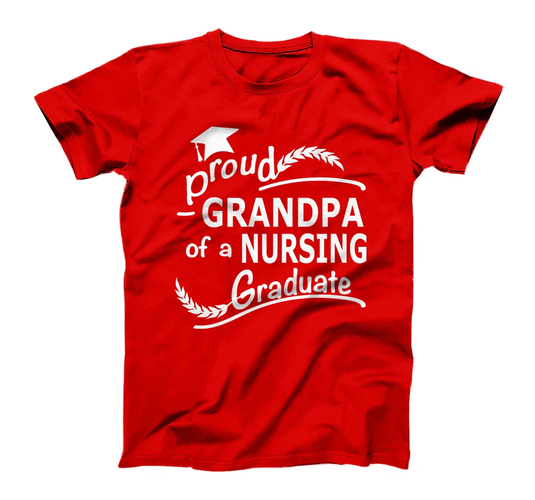 Mens Proud Grandpa Of Nursing Graduate Nursing School Graduation Premium T-Shirt