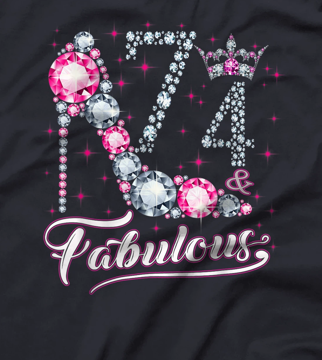 74 And & Fabulous 1947 74th Birthday Gift Tee For Womens T-Shirt