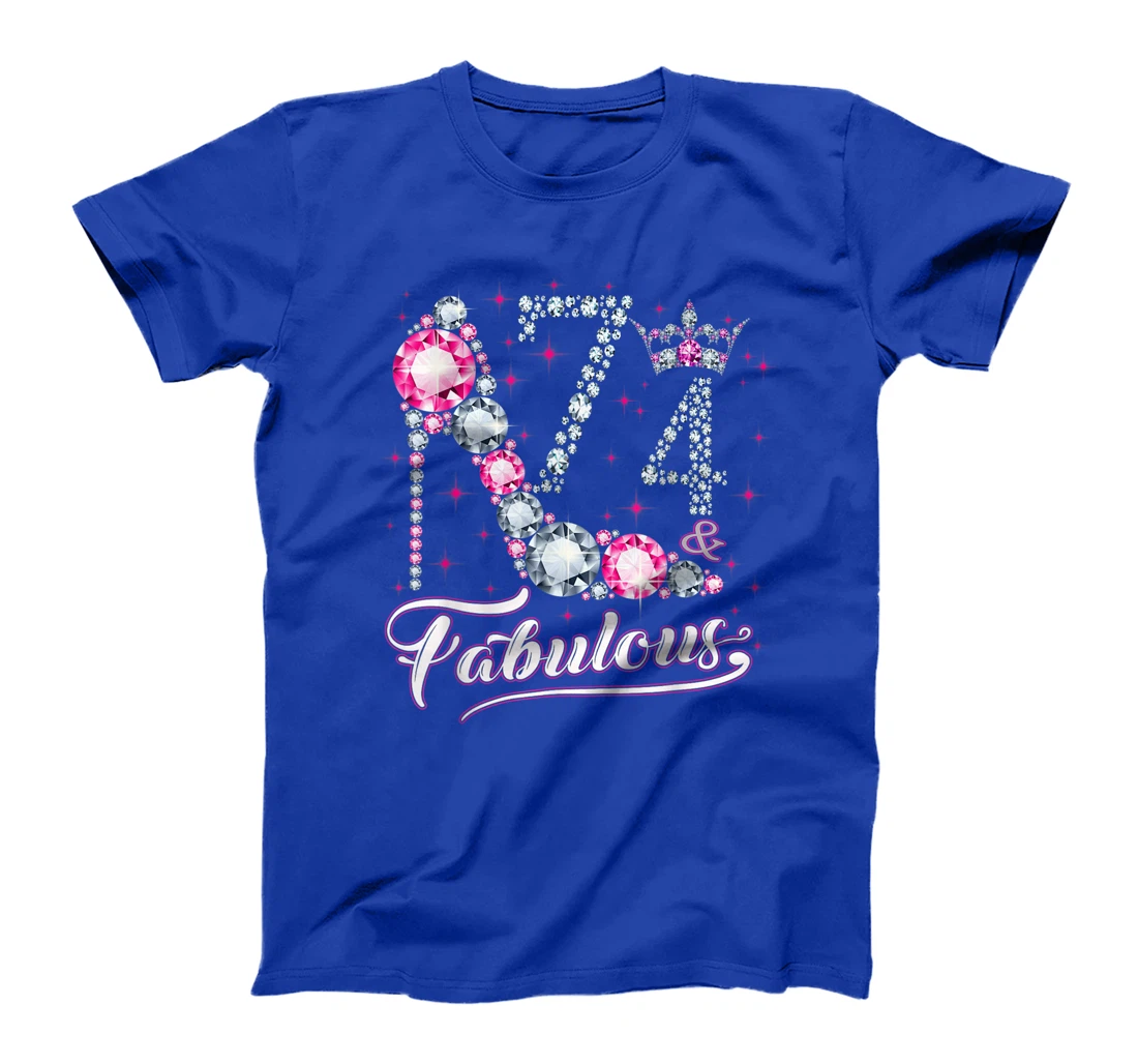 74 And & Fabulous 1947 74th Birthday Gift Tee For Womens T-Shirt