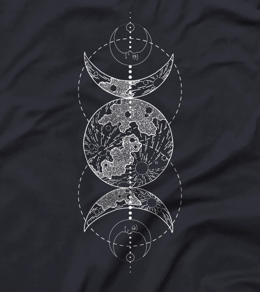 Triple Moon Wiccan - Pagan Goddess Witch Wicca Witchcraft T-Shirt