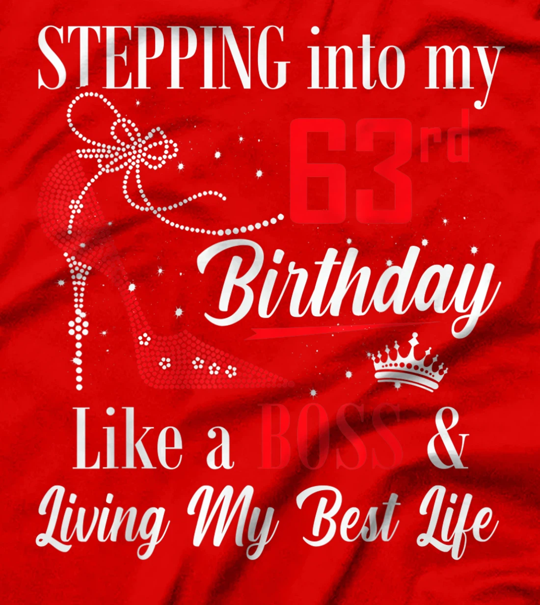 Stepping Into My 63rd Birthday Like A boss Funny For Women T-Shirt