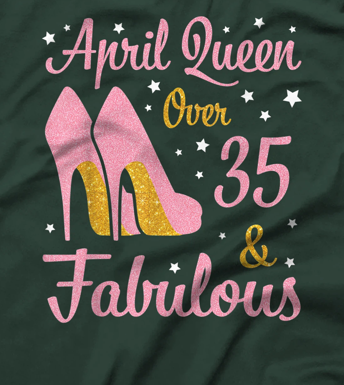 April Queen Over 35 Years Old And Fabulous Was Born In 1986 T-Shirt