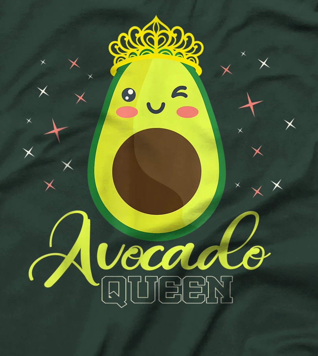 Avocado Queen Funny Sarcasm Vegan Vegetarian Lover Gift T-Shirt