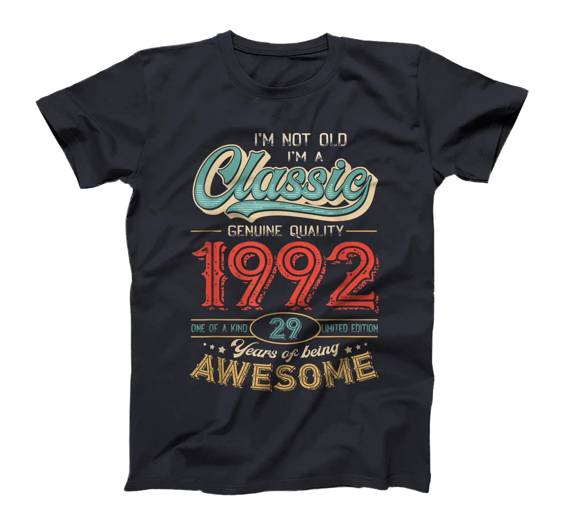 I'm Vintage Made in 1992 29th Bithday GIft 29 Years Old T-Shirt