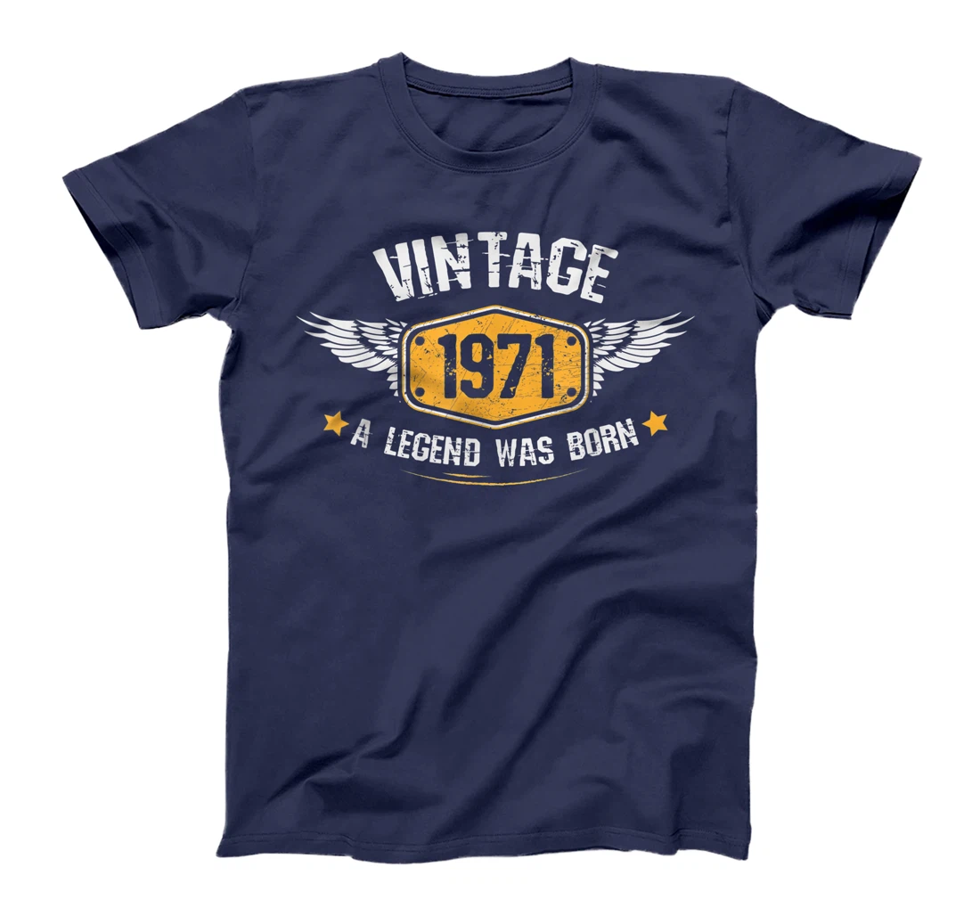 Vintage 1971,50th Birthday Gift Idea ,A Legend was born T-Shirt