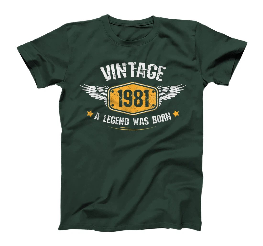 Vintage 1981,40th Birthday Gift Idea ,A Legend was born T-Shirt
