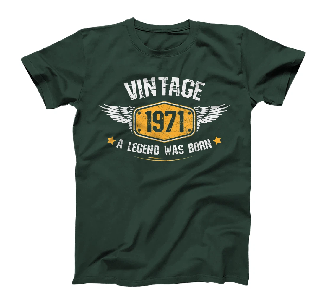 Vintage 1971,50th Birthday Gift Idea ,A Legend was born T-Shirt