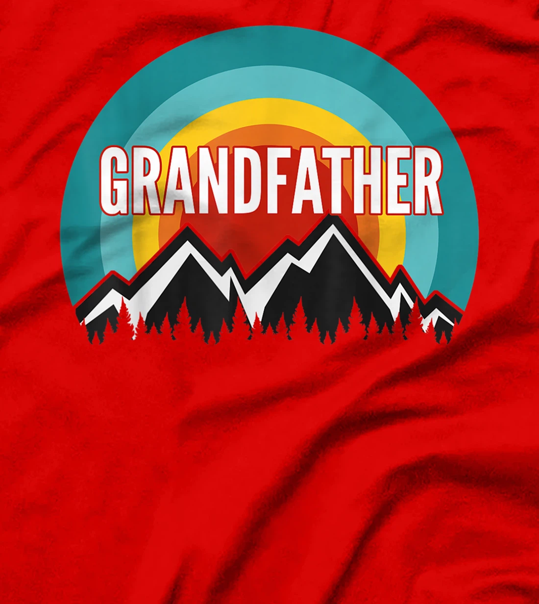 Grandfather, Vintage Retro Sunset Design T-Shirt